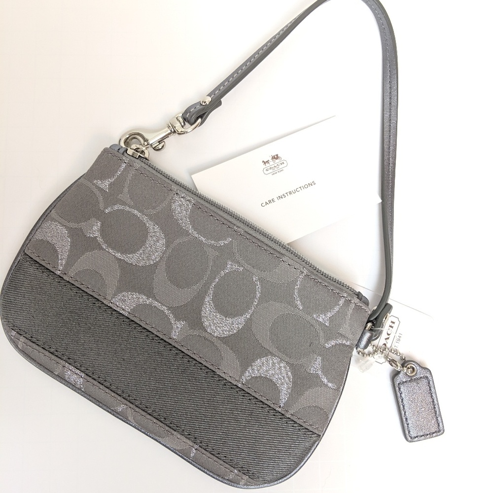New Coach Wrist-let Grey small original price $58